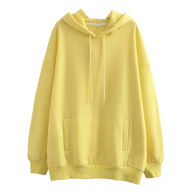 Tangada women fleece hoodie sweatshirts winter japanese fashion 2025 oversize ladies pullovers warm pocket hooded jacket SD60