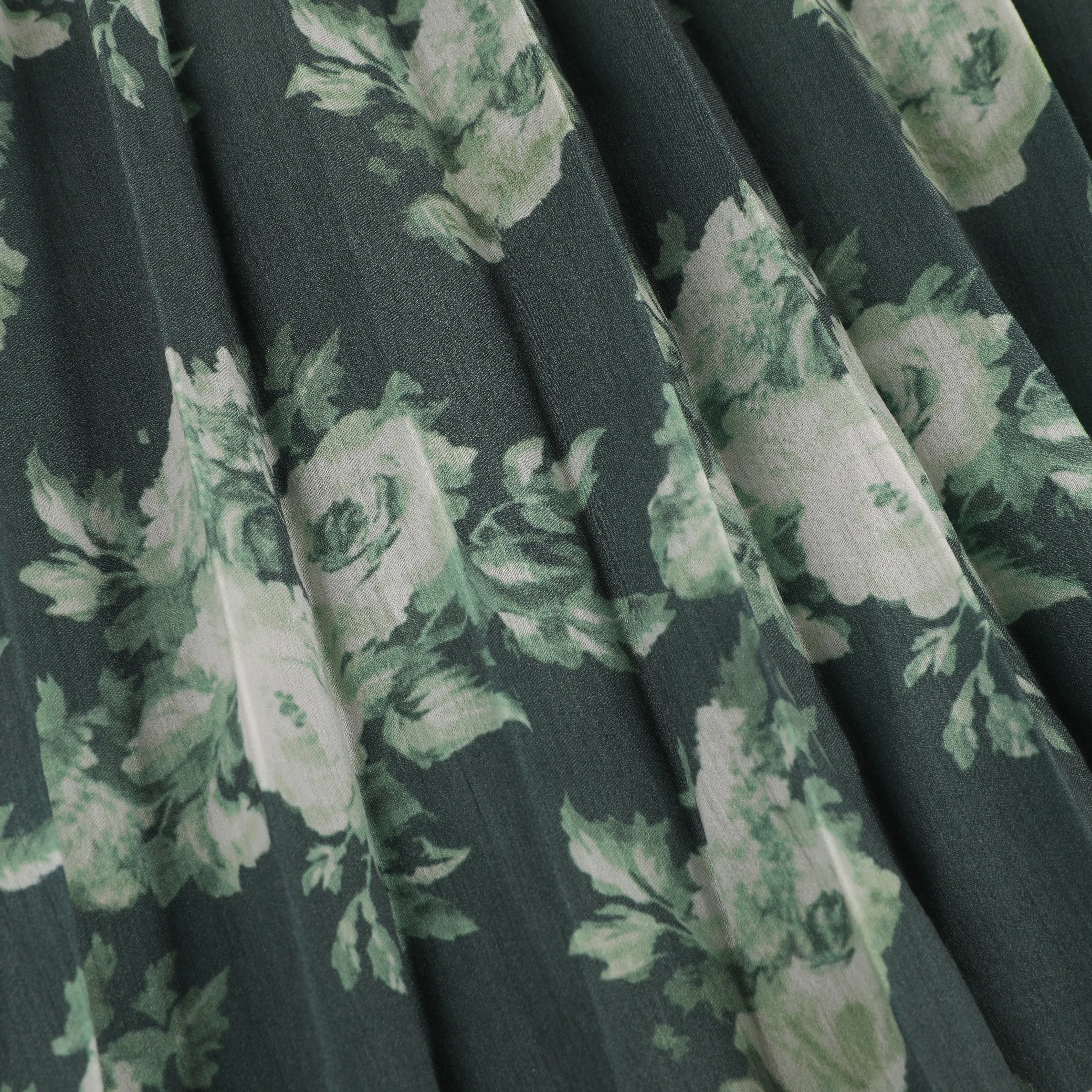 The Cherise Pleated Skirt in Emerald Rose