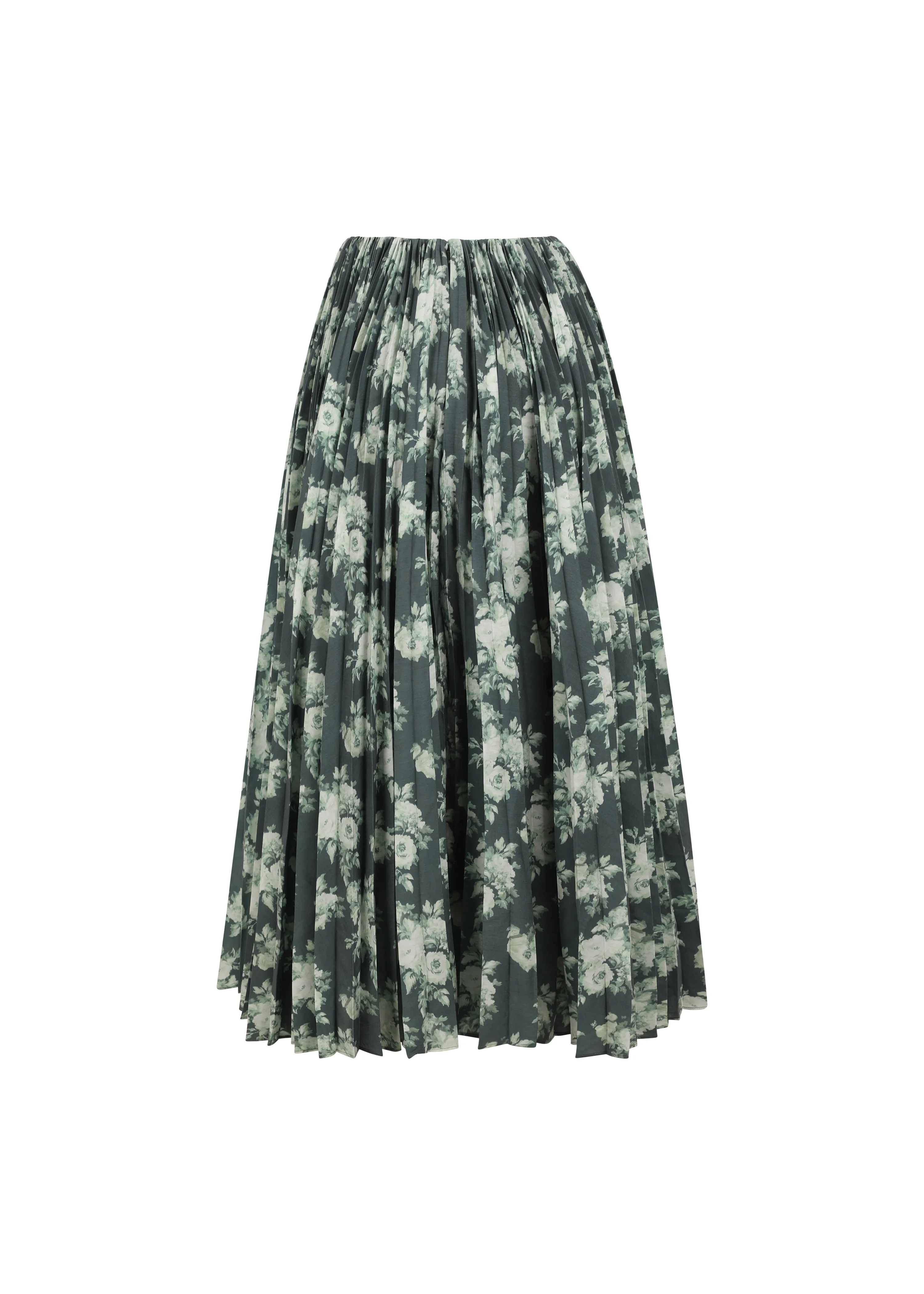 The Cherise Pleated Skirt in Emerald Rose