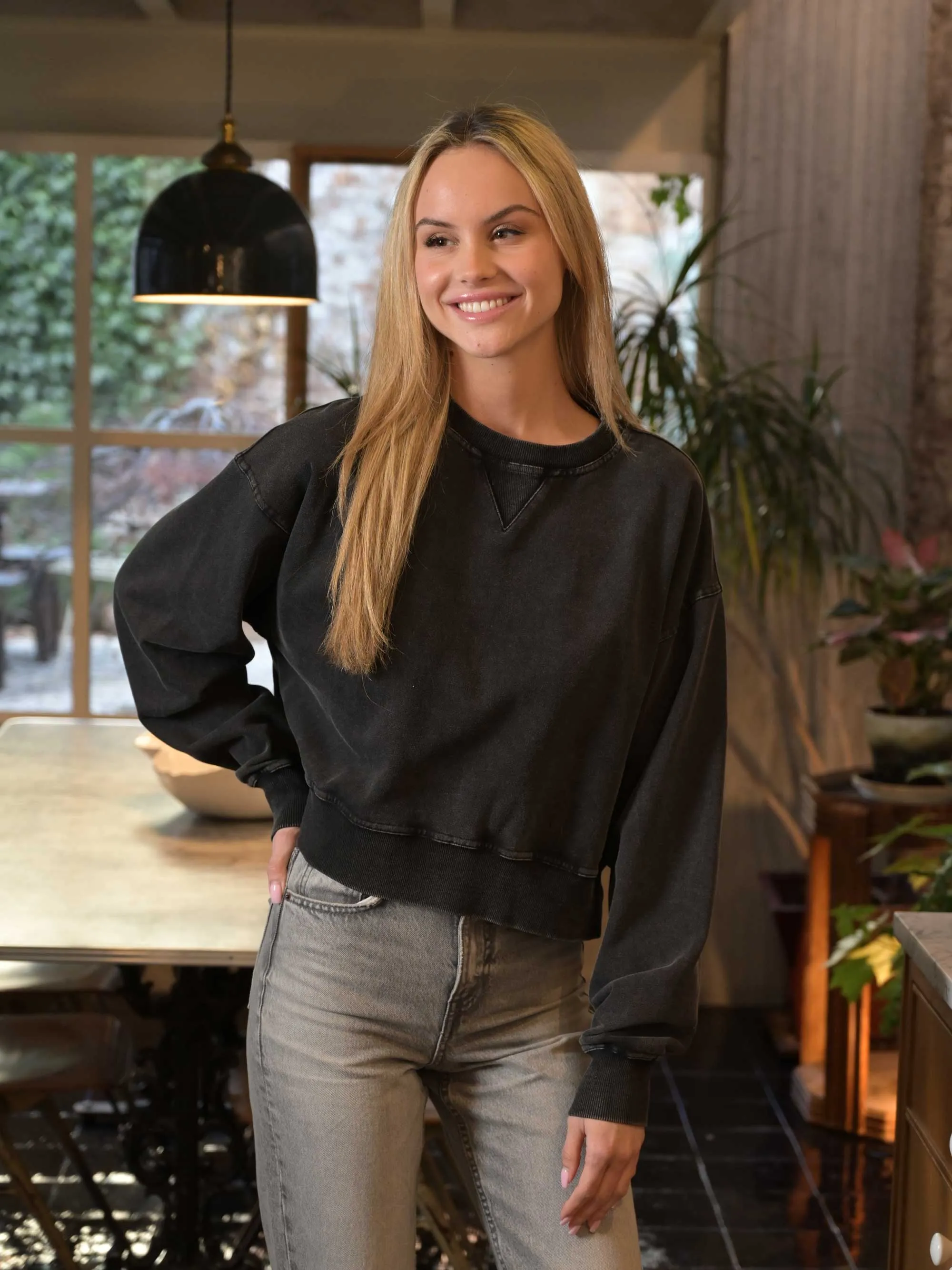 The Salt Air Sweatshirt - Black