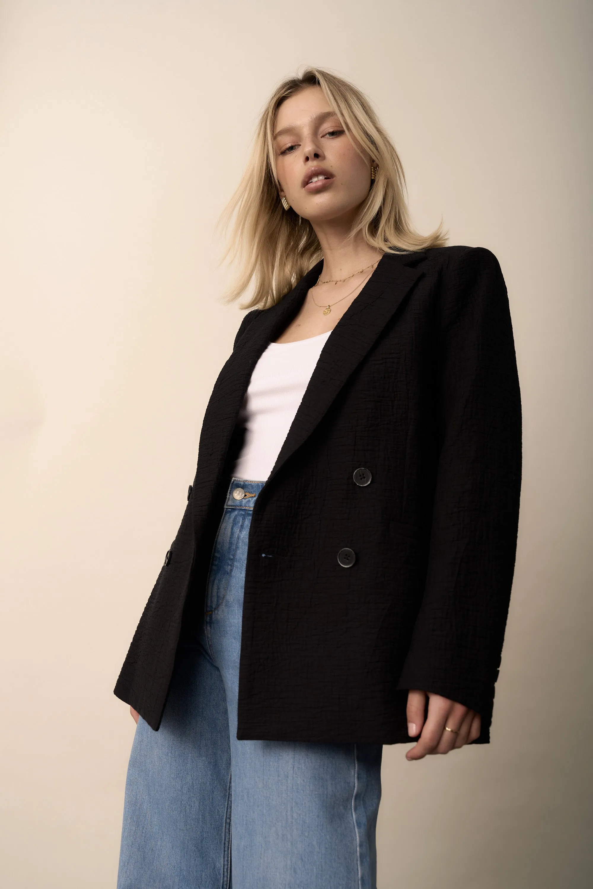 The Textured Boyfriend Blazer