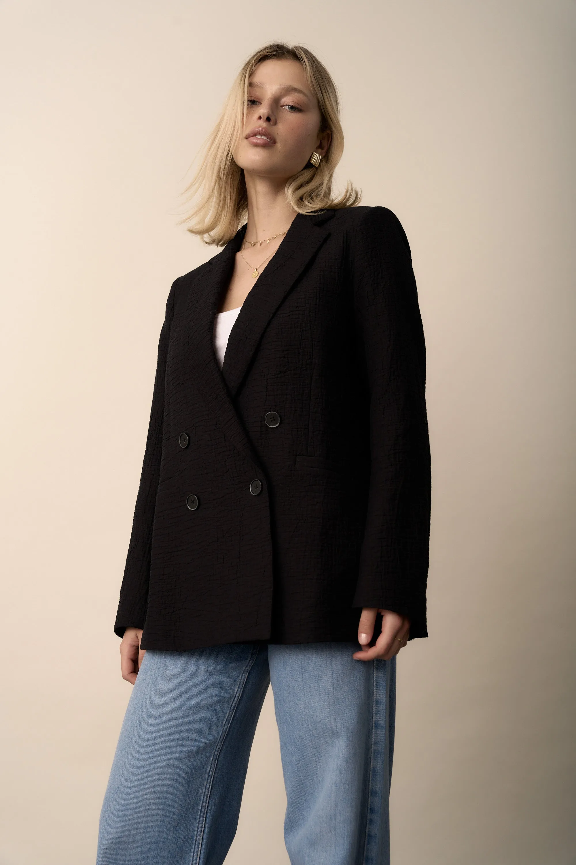 The Textured Boyfriend Blazer