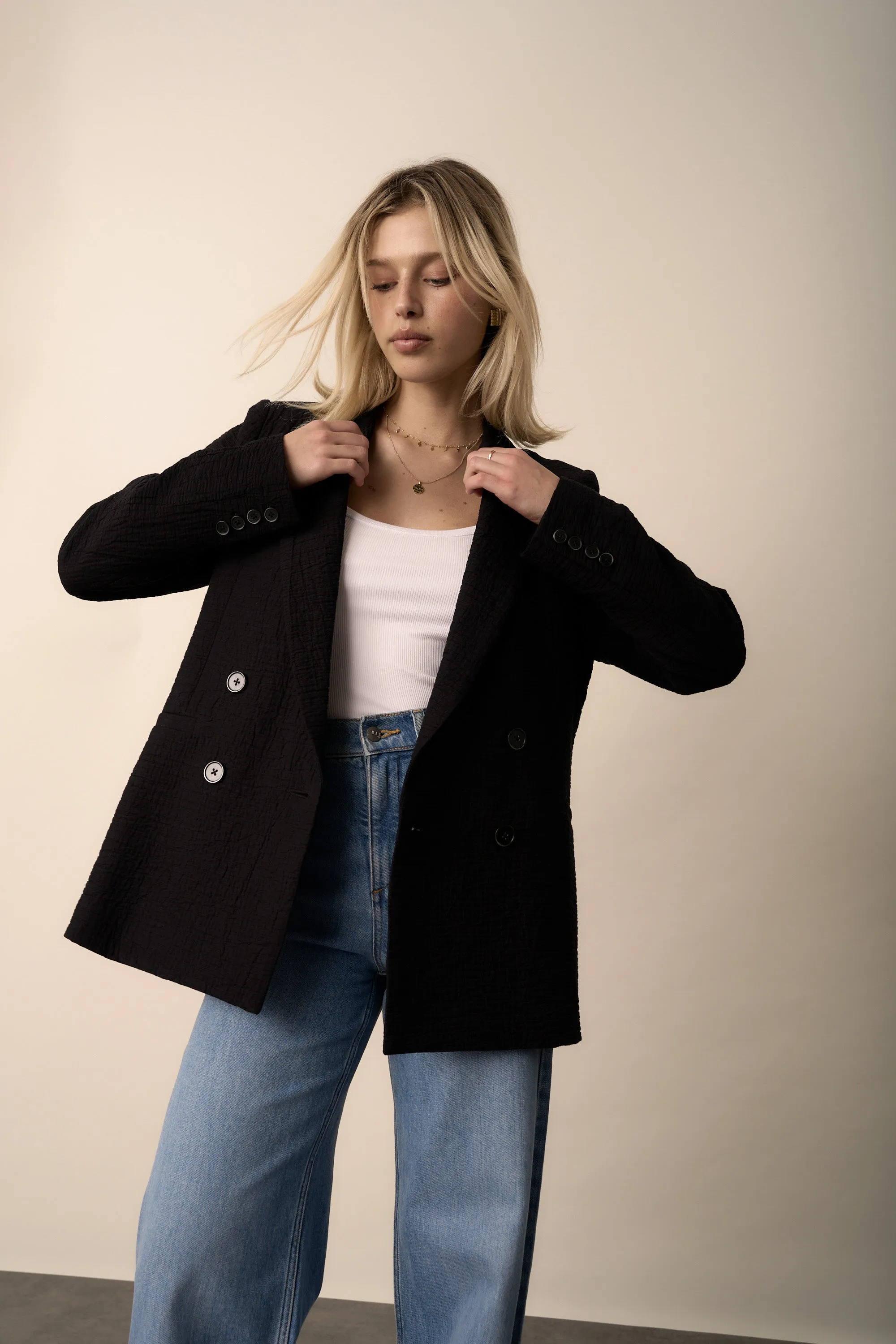The Textured Boyfriend Blazer
