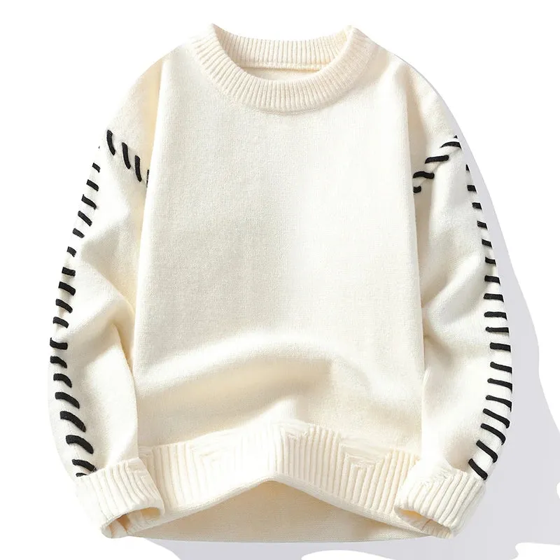 Thermal Pull Homme 2024 New Autumn Winter High Quality Casual Loose Sweater Men Wool Pullovers Soft Warm Mens Christmas Jumper