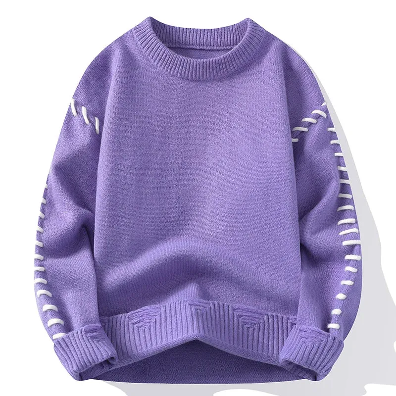 Thermal Pull Homme 2024 New Autumn Winter High Quality Casual Loose Sweater Men Wool Pullovers Soft Warm Mens Christmas Jumper