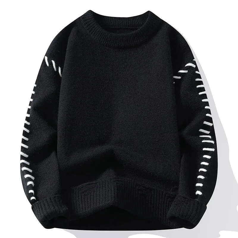 Thermal Pull Homme 2024 New Autumn Winter High Quality Casual Loose Sweater Men Wool Pullovers Soft Warm Mens Christmas Jumper
