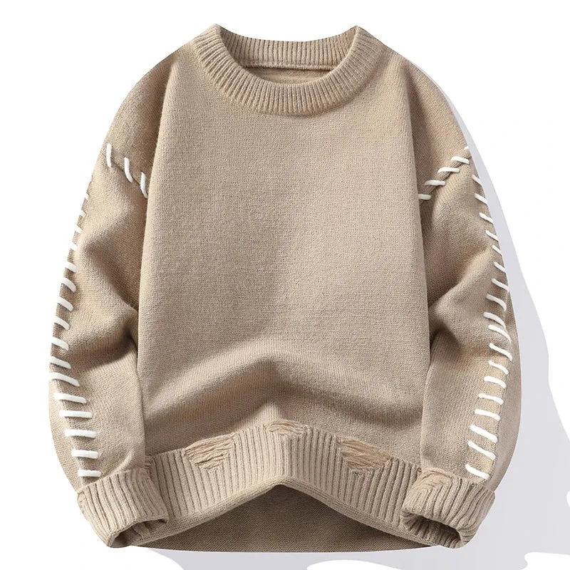Thermal Pull Homme 2024 New Autumn Winter High Quality Casual Loose Sweater Men Wool Pullovers Soft Warm Mens Christmas Jumper
