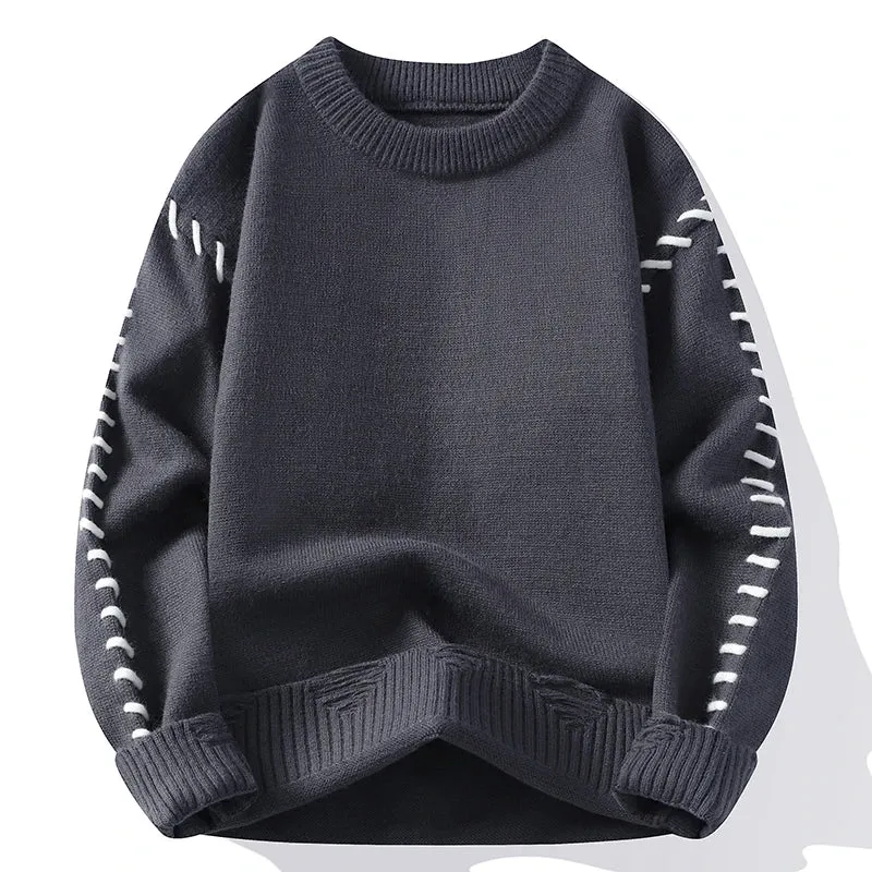 Thermal Pull Homme 2024 New Autumn Winter High Quality Casual Loose Sweater Men Wool Pullovers Soft Warm Mens Christmas Jumper