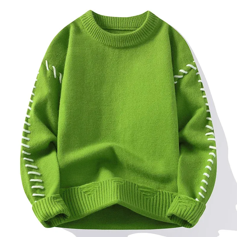 Thermal Pull Homme 2024 New Autumn Winter High Quality Casual Loose Sweater Men Wool Pullovers Soft Warm Mens Christmas Jumper
