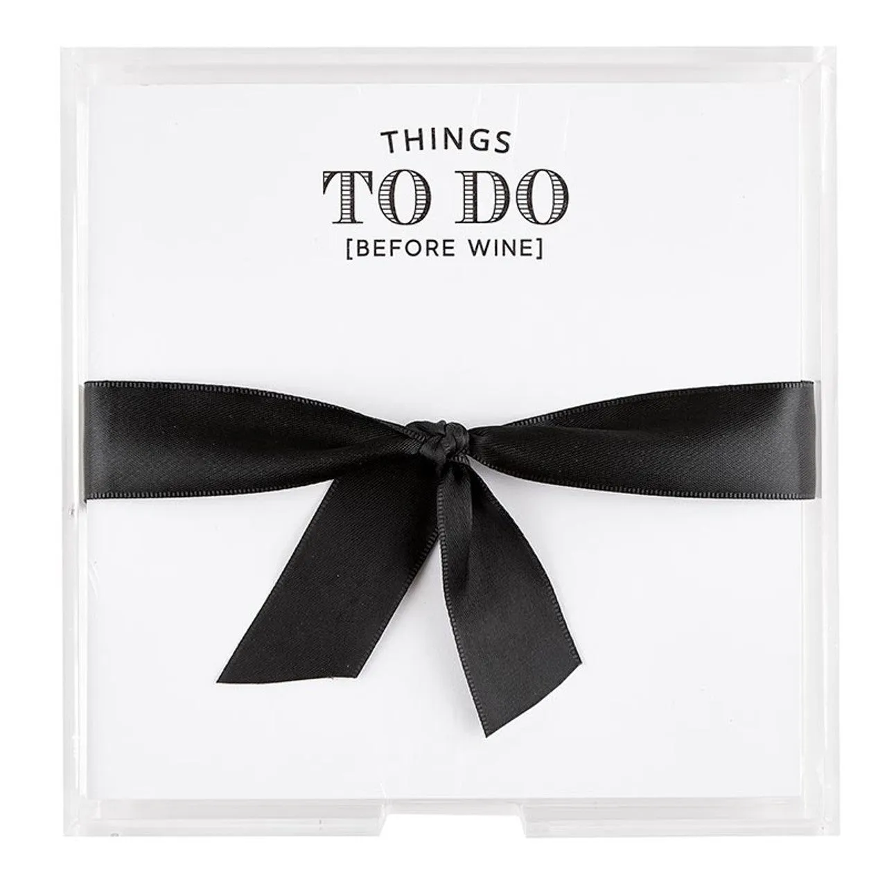 Things to Do Before Wine Notepad in Tray