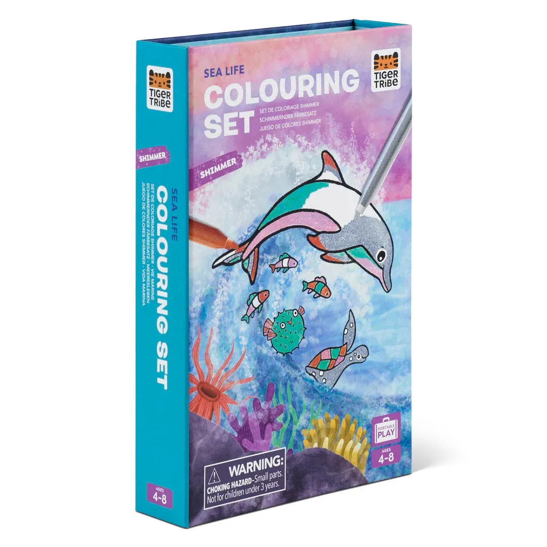 Tiger Tribe Shimmer Colouring Set - Sea Life