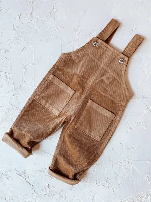 Toffee Corduroy Overalls