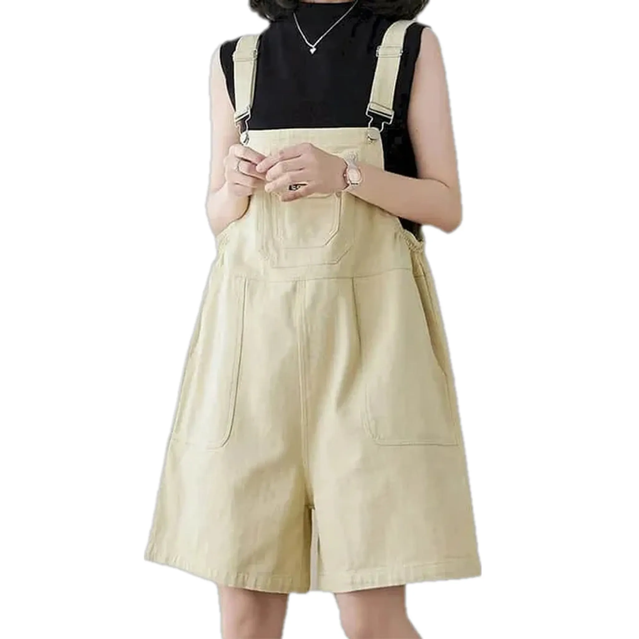 Trendy casual colorful baggy women's jeans overall