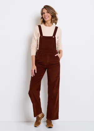 Trendy velvet overalls with large ribbing