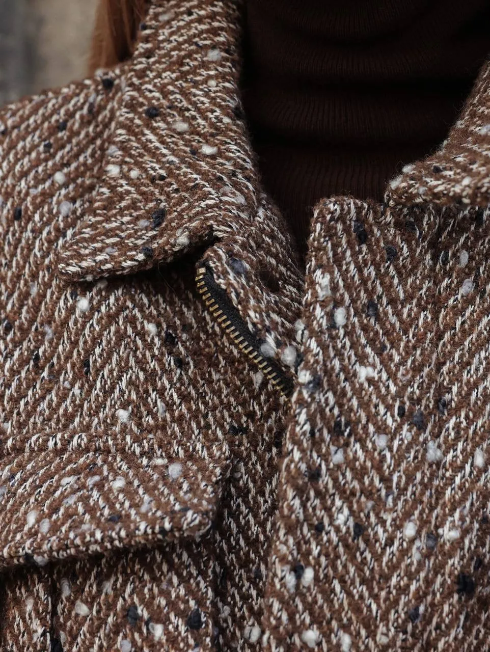 Tweed-Lace Mini Skirt
