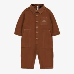 Une-pièce caramel coupe décontractée en velours côtelée, naissance || Caramel one-piece of relax fit in corduroy, newborn