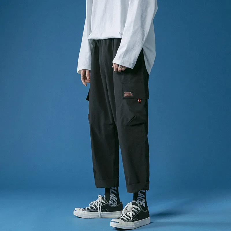 Unisex Overalls Cotton Multi-Pocket Overalls Straight Leg Trousers Casual Pants