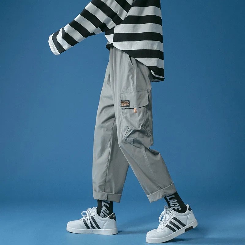 Unisex Overalls Cotton Multi-Pocket Overalls Straight Leg Trousers Casual Pants