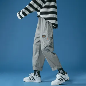 Unisex Overalls Cotton Multi-Pocket Overalls Straight Leg Trousers Casual Pants