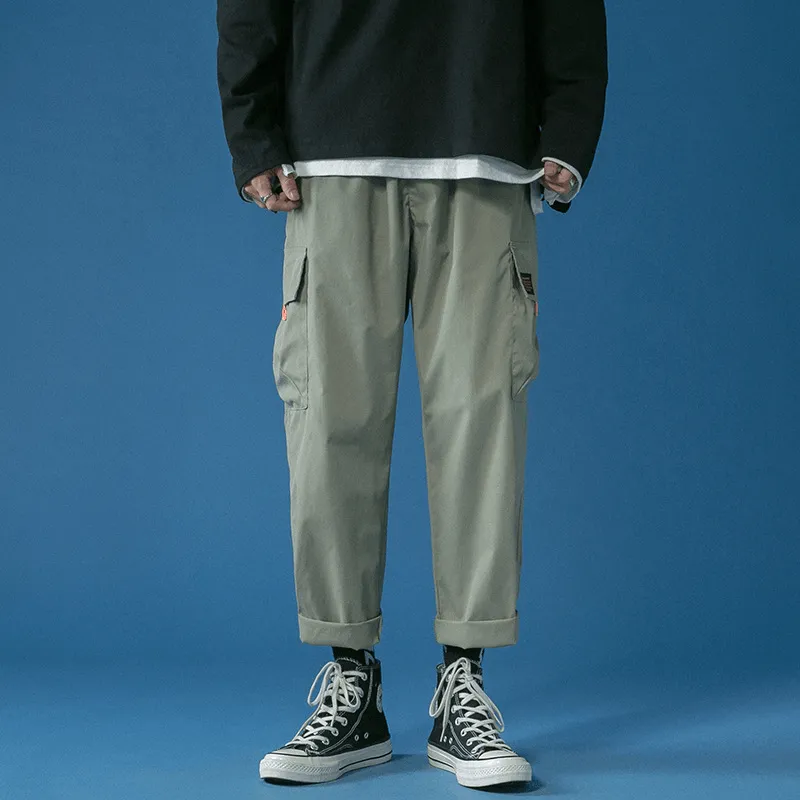 Unisex Overalls Cotton Multi-Pocket Overalls Straight Leg Trousers Casual Pants