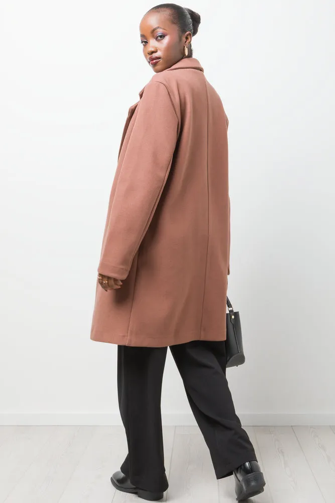 Unlined Melton Coat Natural