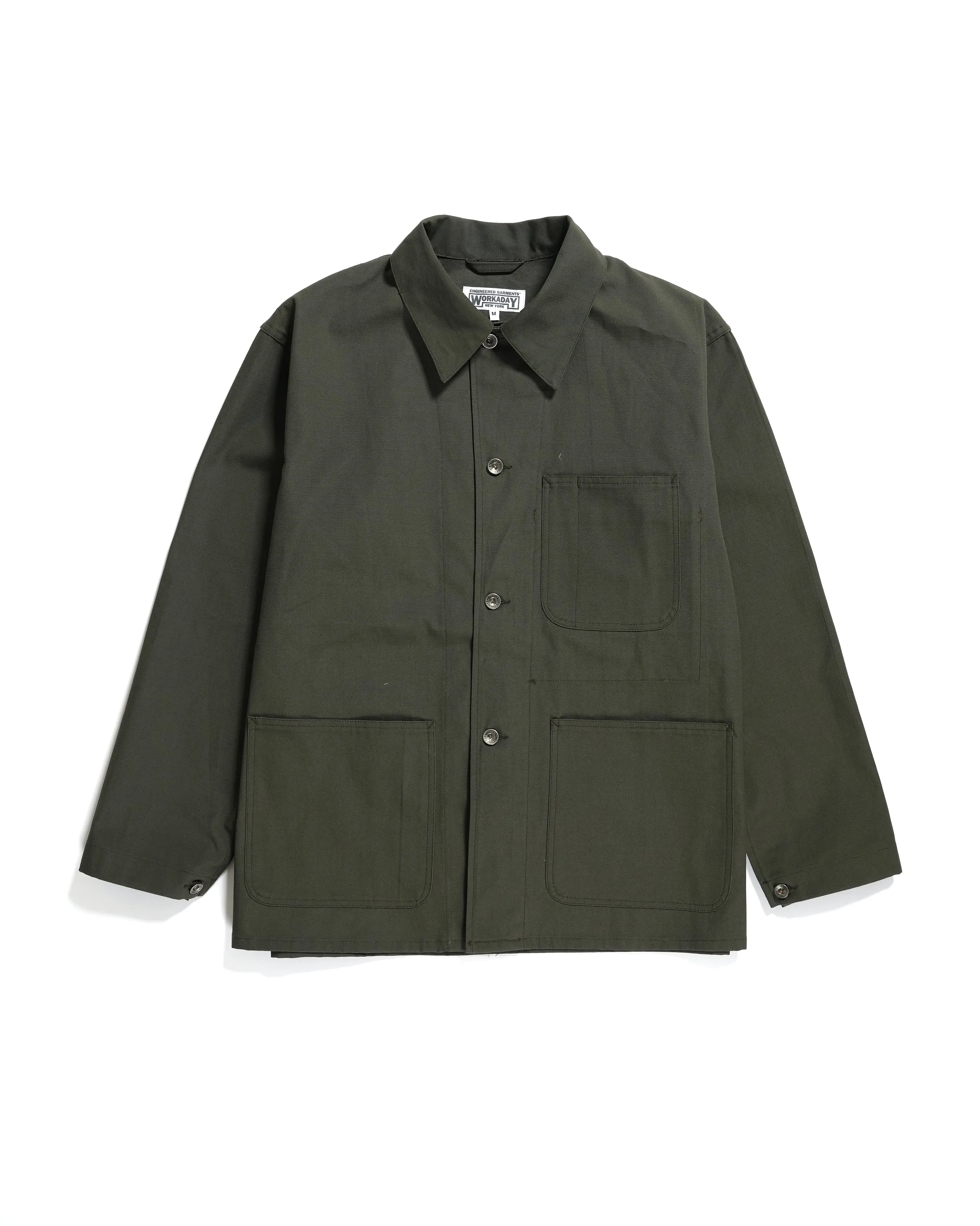 Utility Jacket - Olive Heavyweight Ripstop Cotton