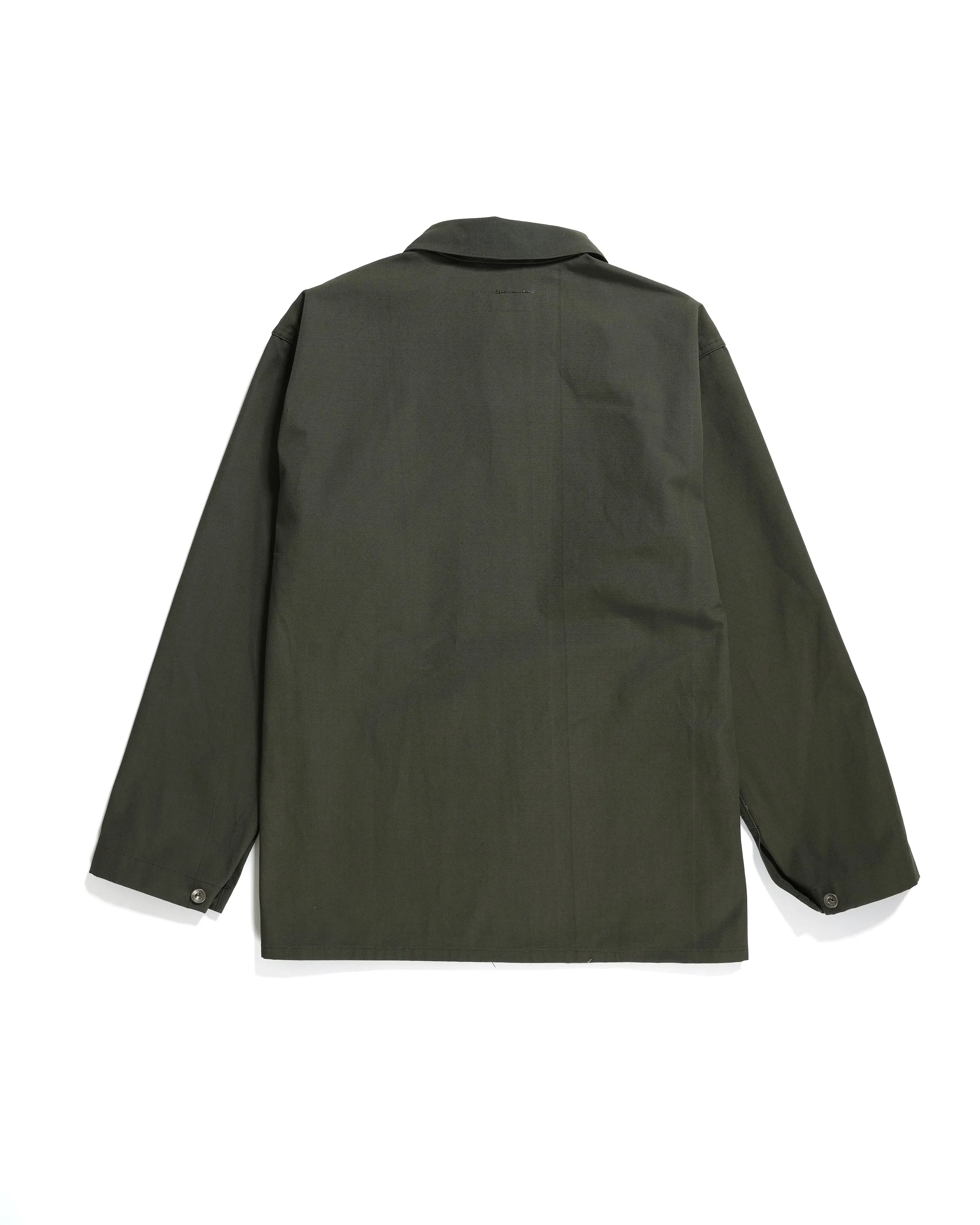 Utility Jacket - Olive Heavyweight Ripstop Cotton