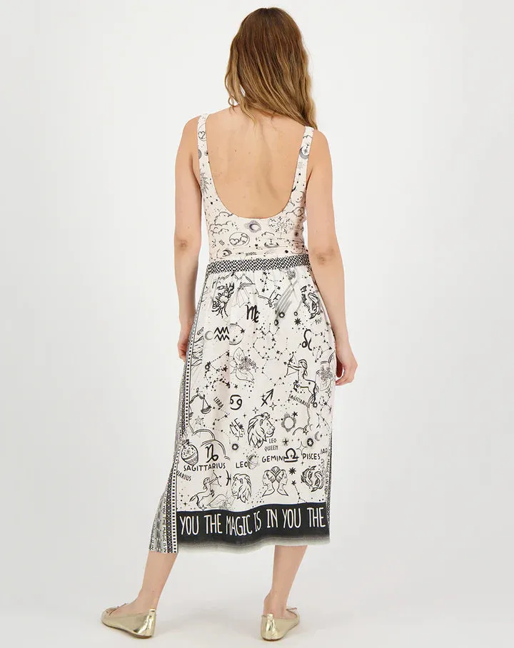 Vanessa Printed Midi Skirt - Zodiac