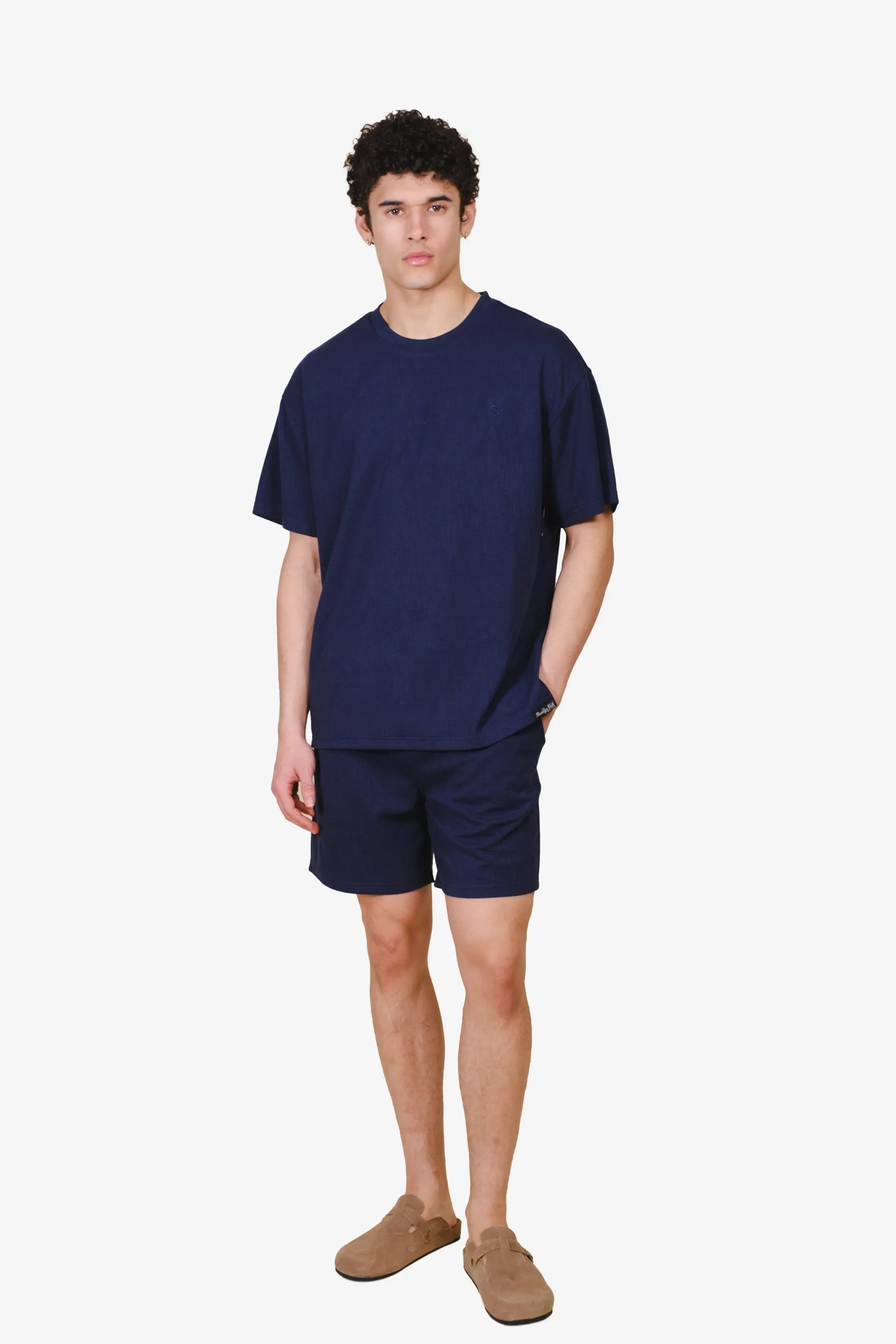 Vertical Cross Embroidered Tee