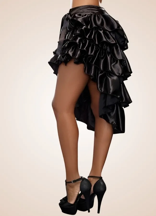 Victorian Ruffled Steampunk Midi Skirt