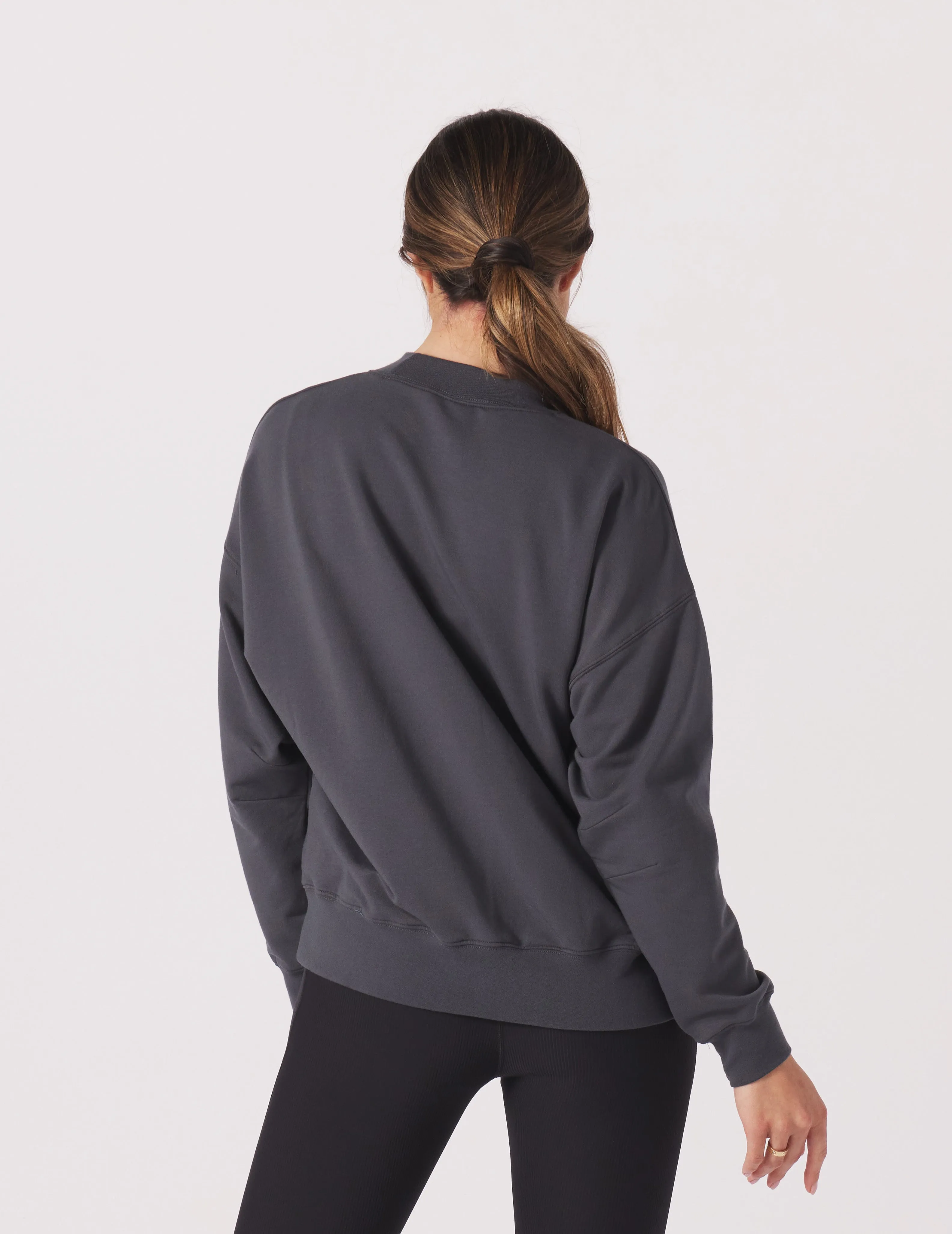 Vintage Oversized Crew: Carbon