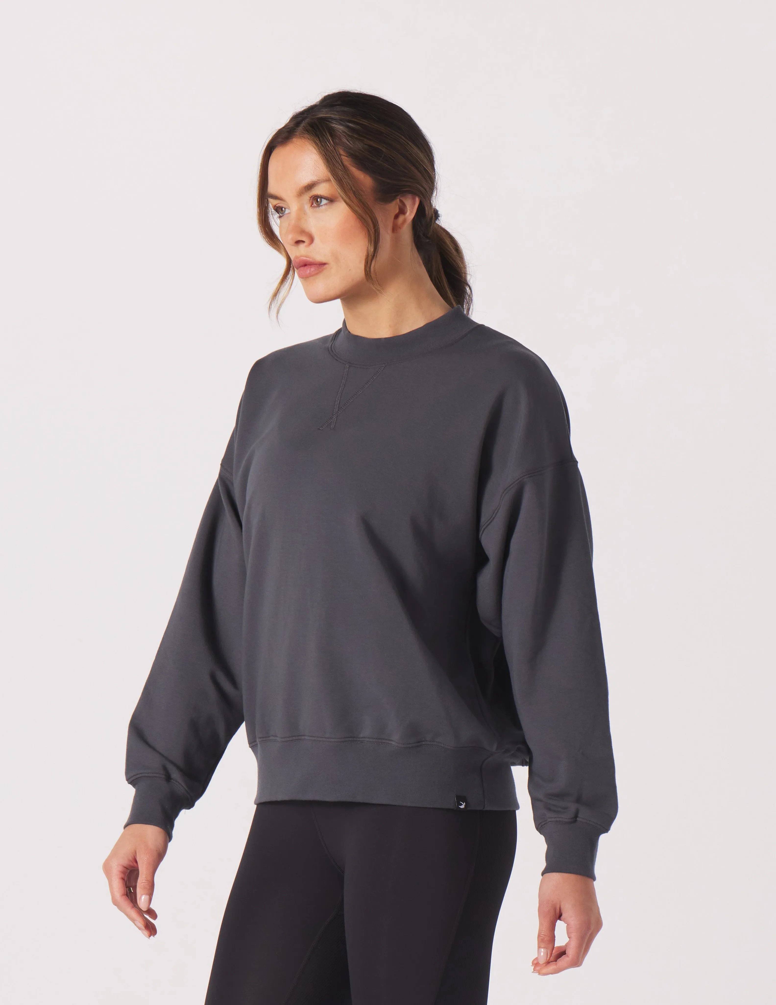Vintage Oversized Crew: Carbon