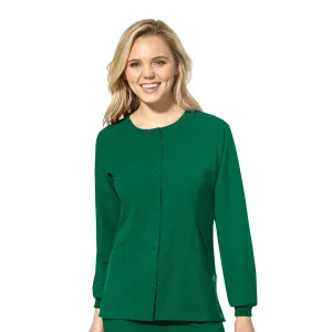 W123 8155 Crew Neck Warm Up Jacket Hunter