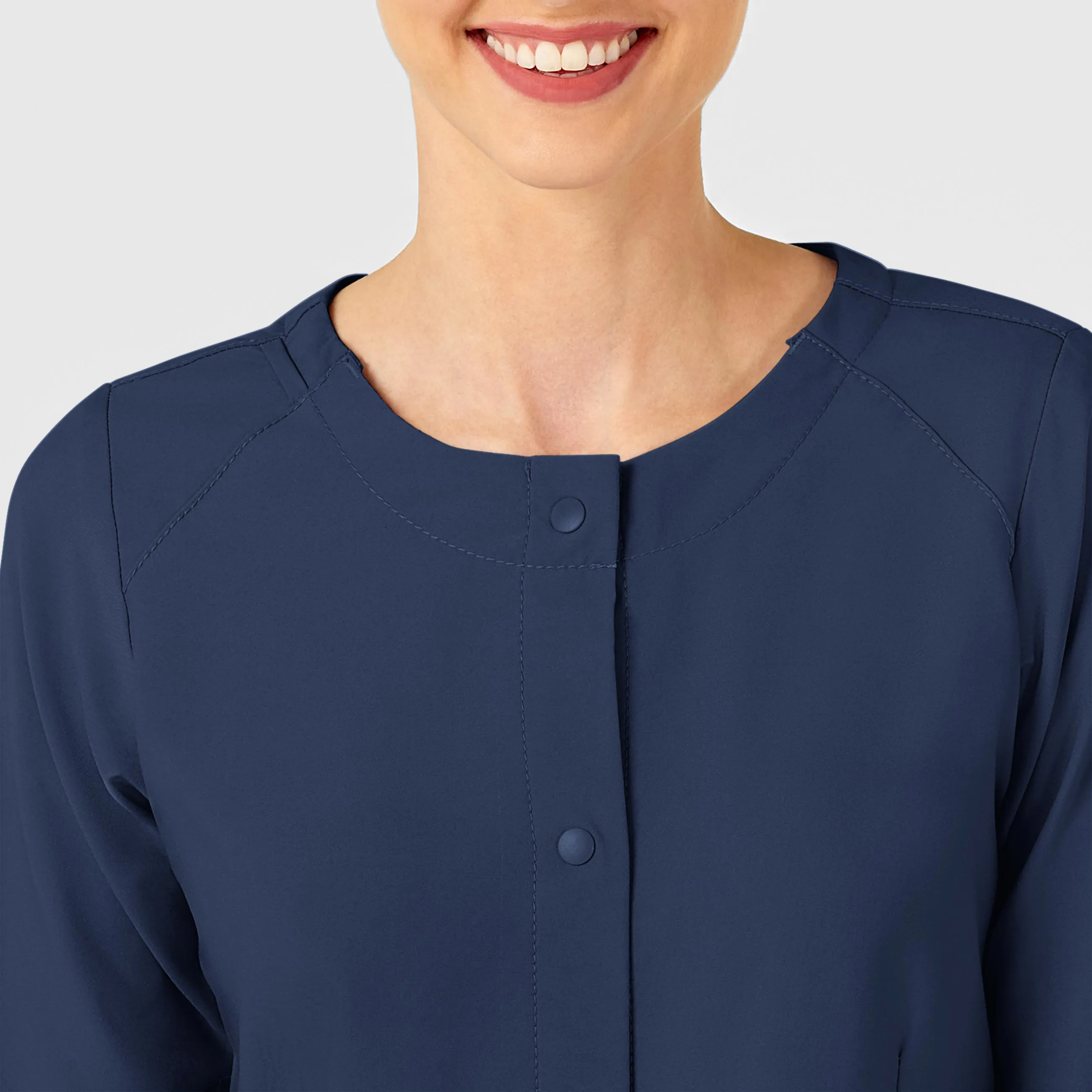 W123 8155 Crew Neck Warm Up Jacket Navy