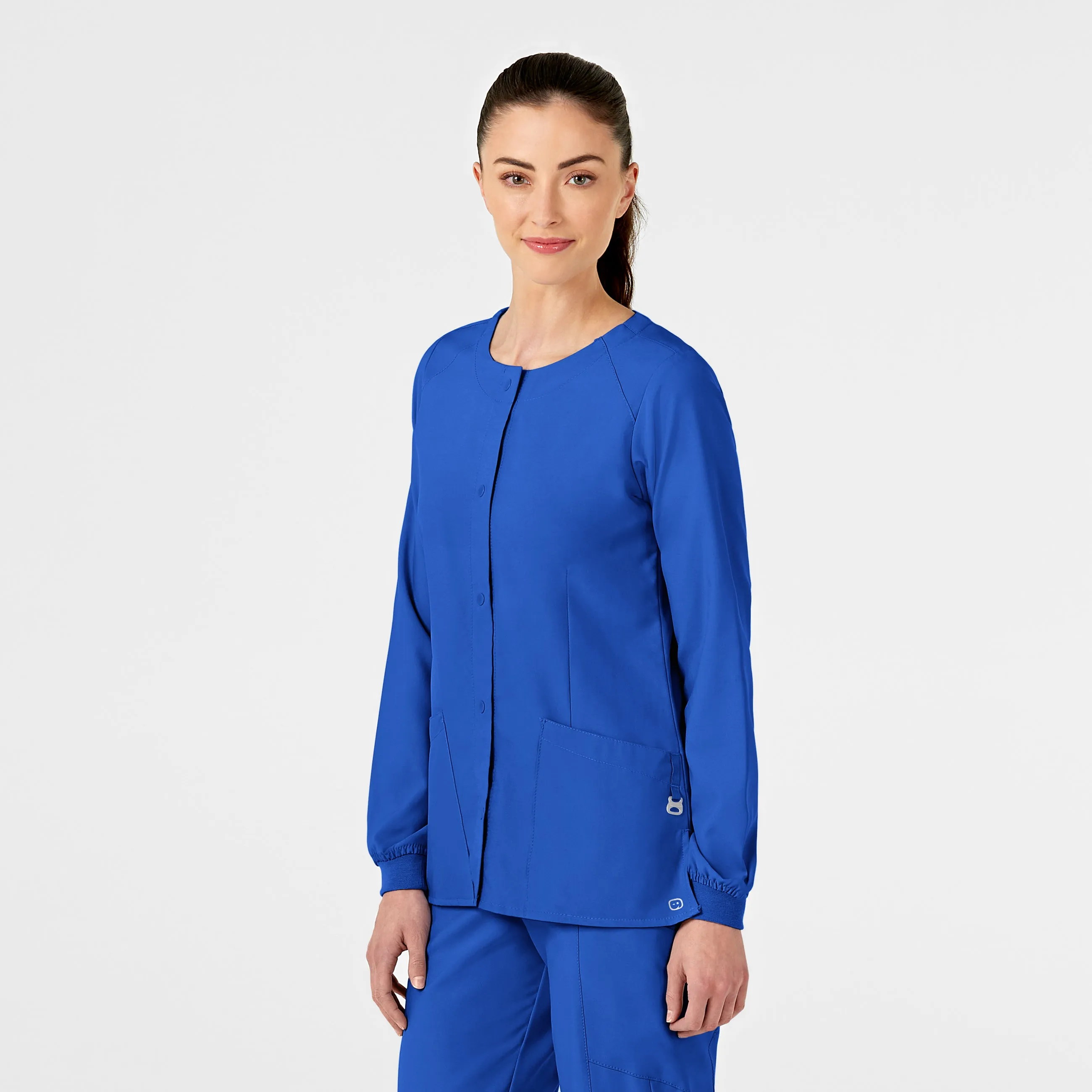 W123 8155 Crew Neck Warm Up Jacket Royal