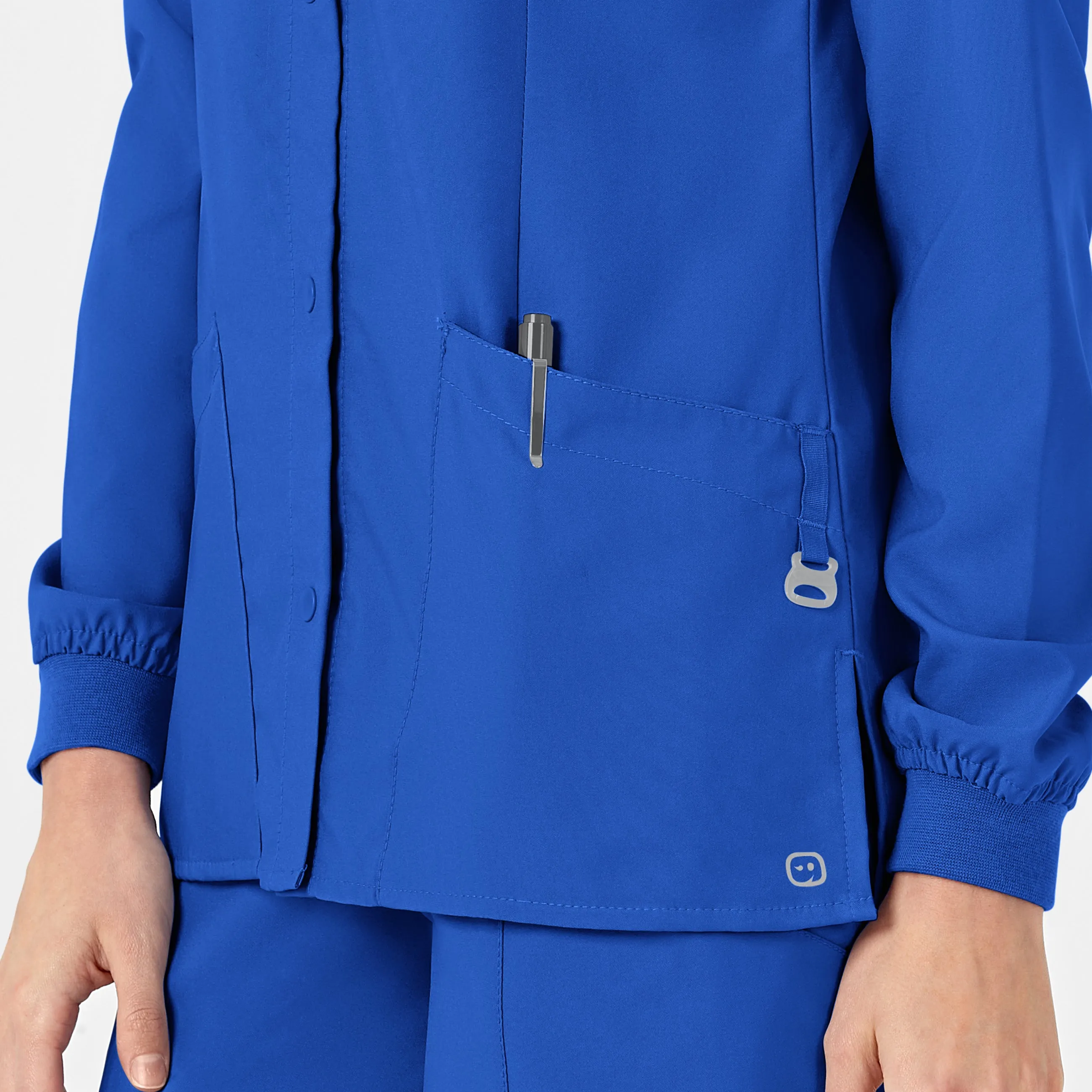 W123 8155 Crew Neck Warm Up Jacket Royal