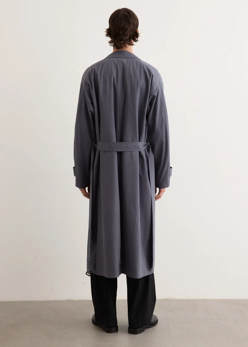 Washed Finx Gabardine Soutien Collar Coat