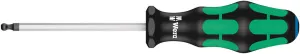 Wera 05022910001 352 Ball end screwdriver for hexagon socket screws, 3/16" x 100 mm