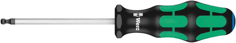 Wera 05022910001 352 Ball end screwdriver for hexagon socket screws, 3/16" x 100 mm