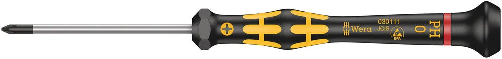 Wera 05030111001 1550 PH ESD Kraftform Micro screwdriver for Phillips screws, PH 0 x 60 mm