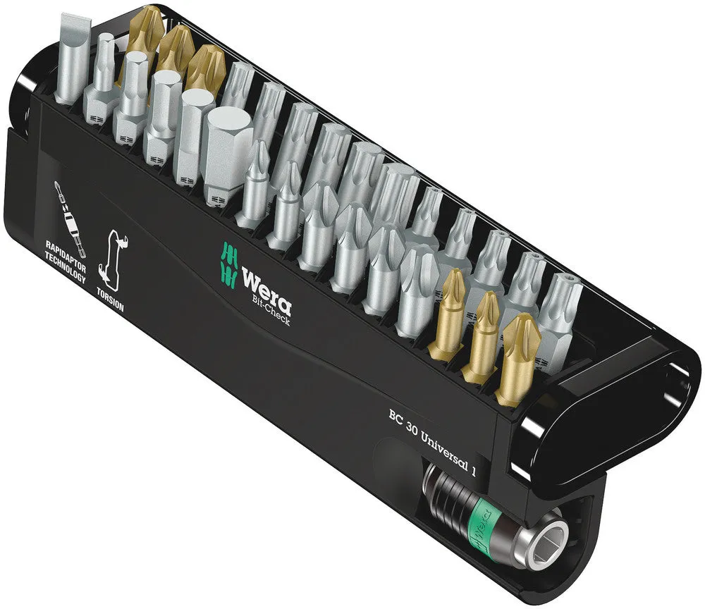 Wera 05056440001 Bit-Check 30 Universal 1, 30 pieces