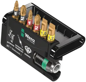 Wera 05057416001 Bit-Check 7 Diamond 1, 7 pieces