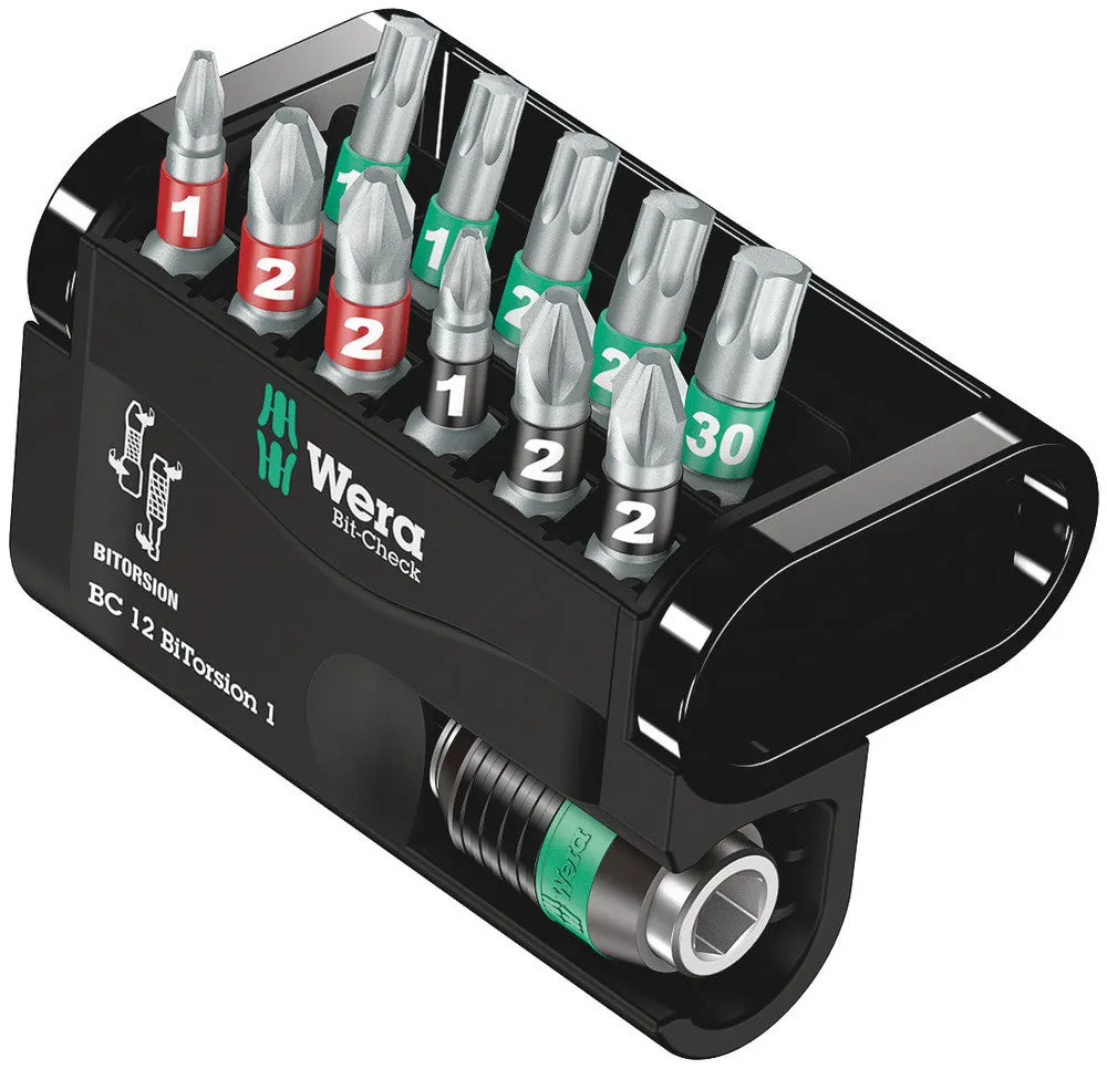 Wera 05057420001 Bit-Check 12 BiTorsion 1, 12 pieces