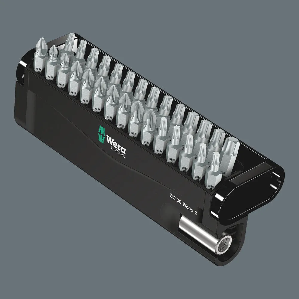 Wera 05057438001 Bit-Check 30 Wood 2 SB, Bits assortment