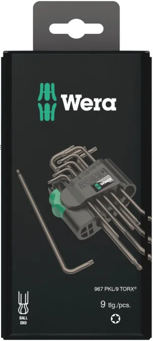 Wera 05073598001 967/9 TX 1 SB TORX® L-key set, BlackLaser, 9 pieces