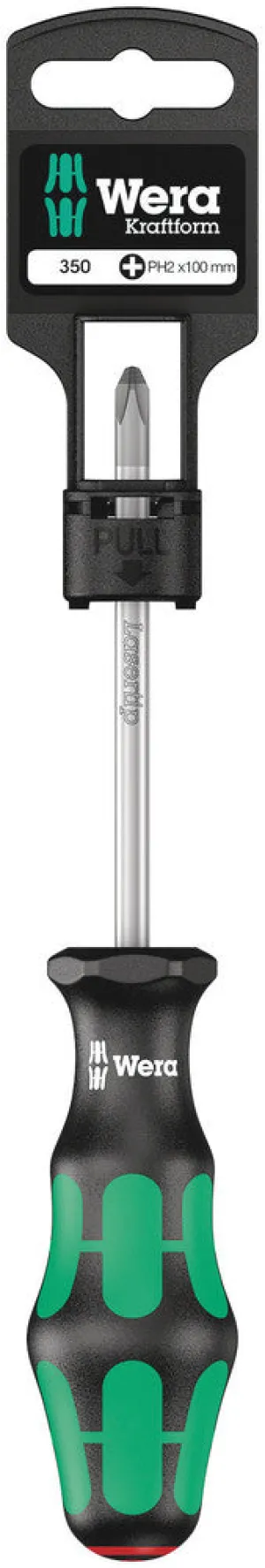 Wera 05100050001 350 PH SB Screwdriver for Phillips screws, PH 0 x 60 mm