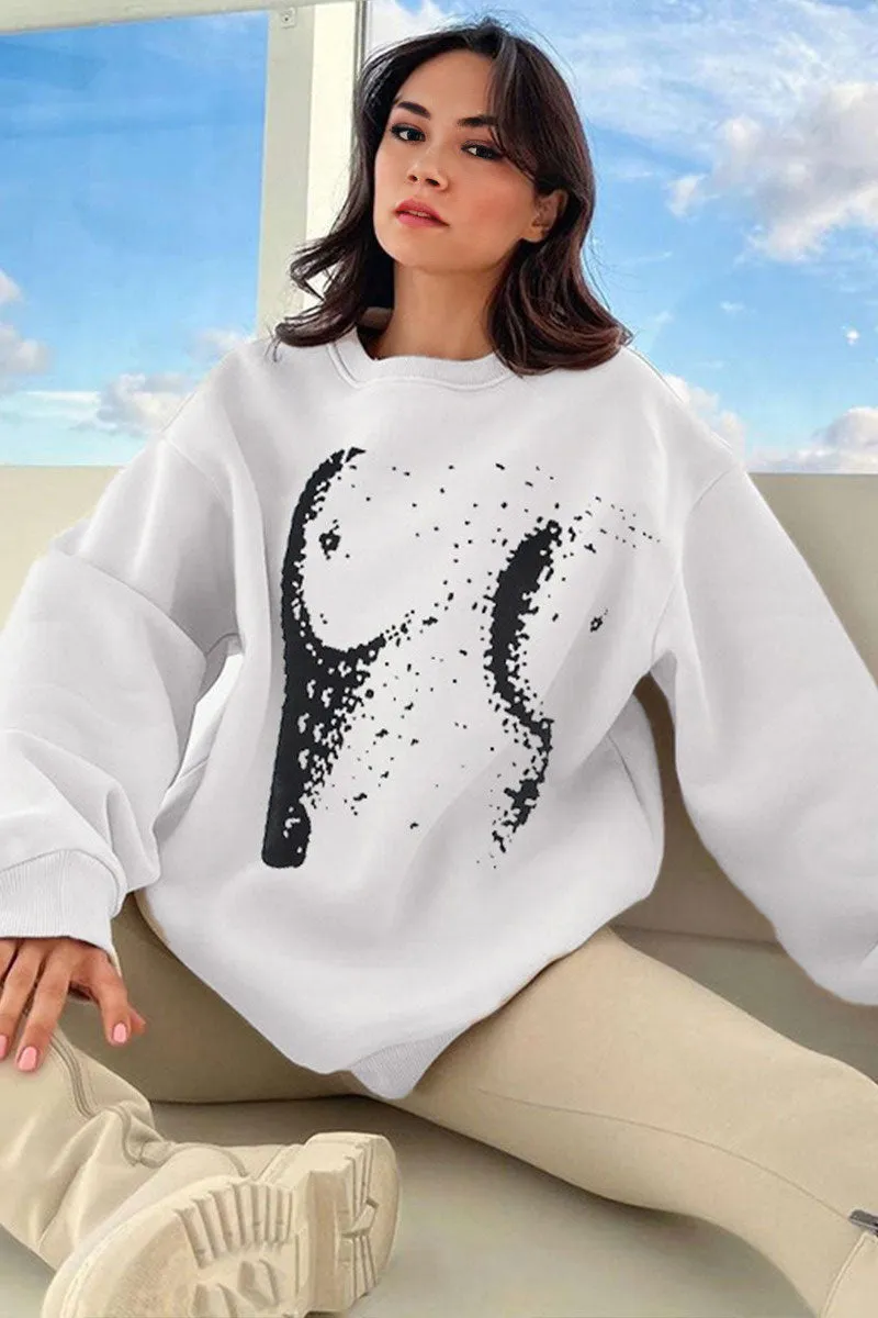 WG0294 Graphic Fleece Sweatshirt