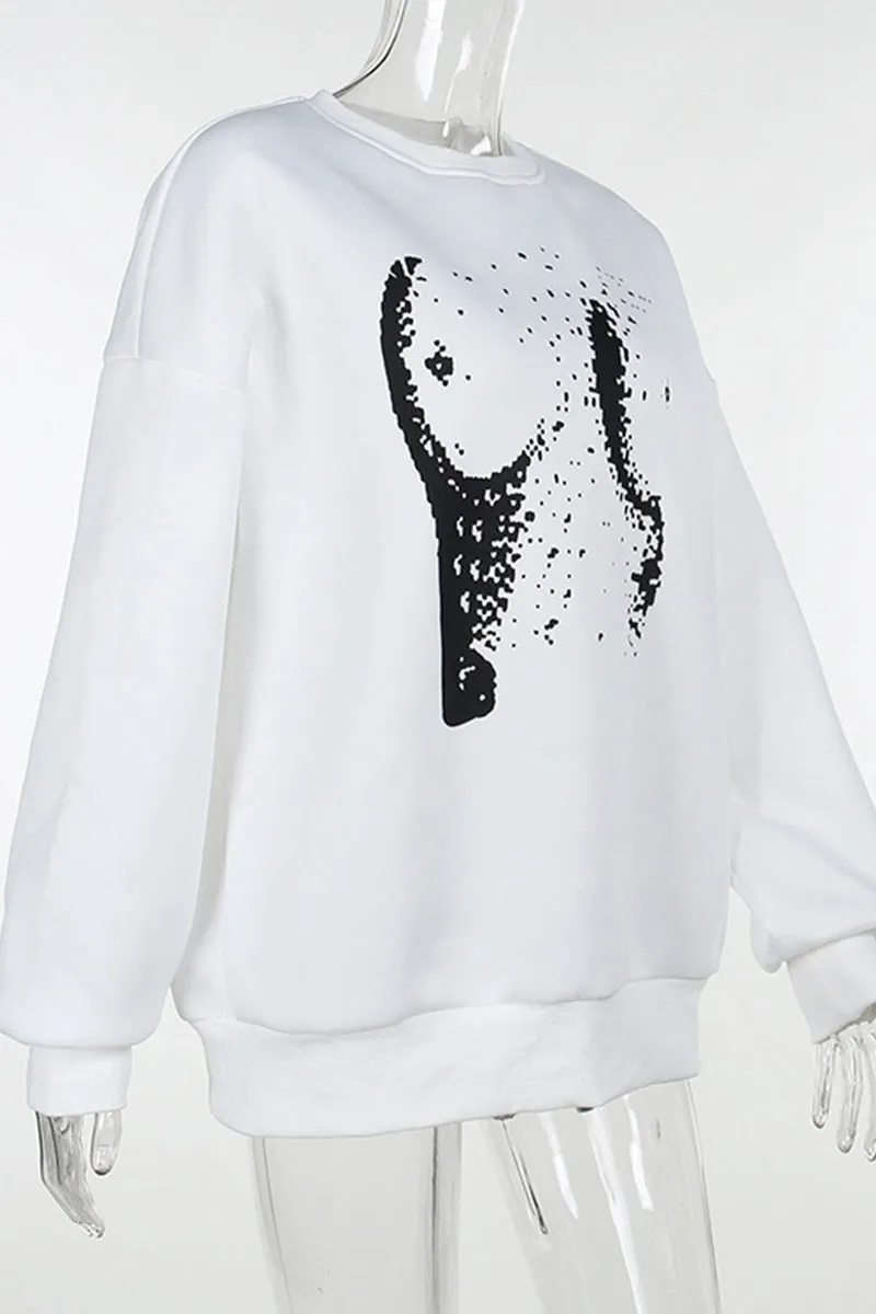 WG0294 Graphic Fleece Sweatshirt