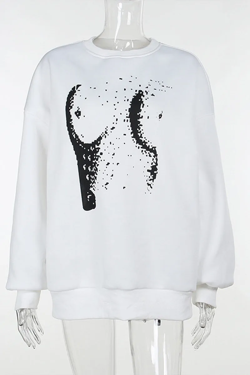WG0294 Graphic Fleece Sweatshirt