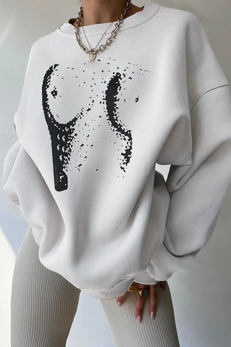 WG0294 Graphic Fleece Sweatshirt